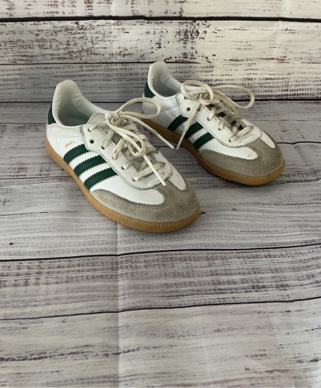 Children's adidas Samba White W/green Sneaker Size 10K