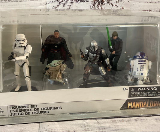 Walt Disney World Theme Parks The Mandalorian 6 Piece Action Figure Play Set