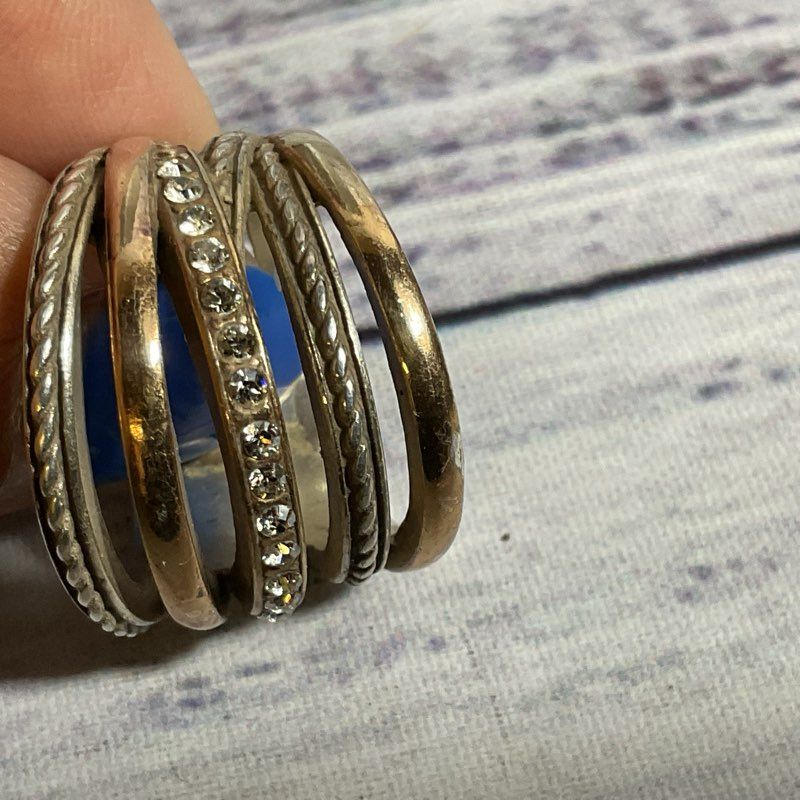 BRIGHTON Sterling Silver Two Tone Fashion SZ 10 Ring- 9.76g