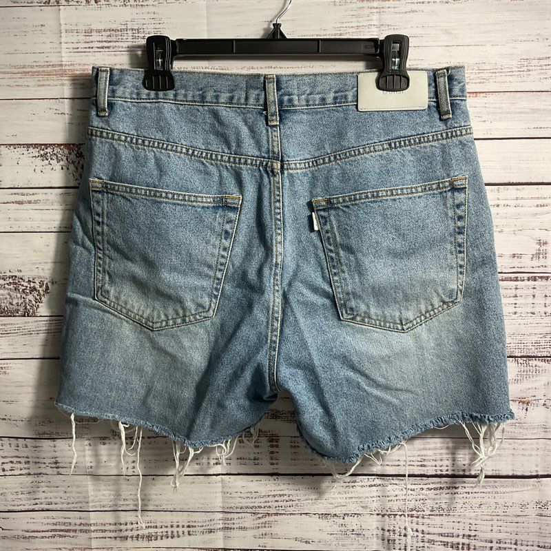 Dunst DIY Cut Off Light Blue Denim Low Rise Jean Shorts - Size L