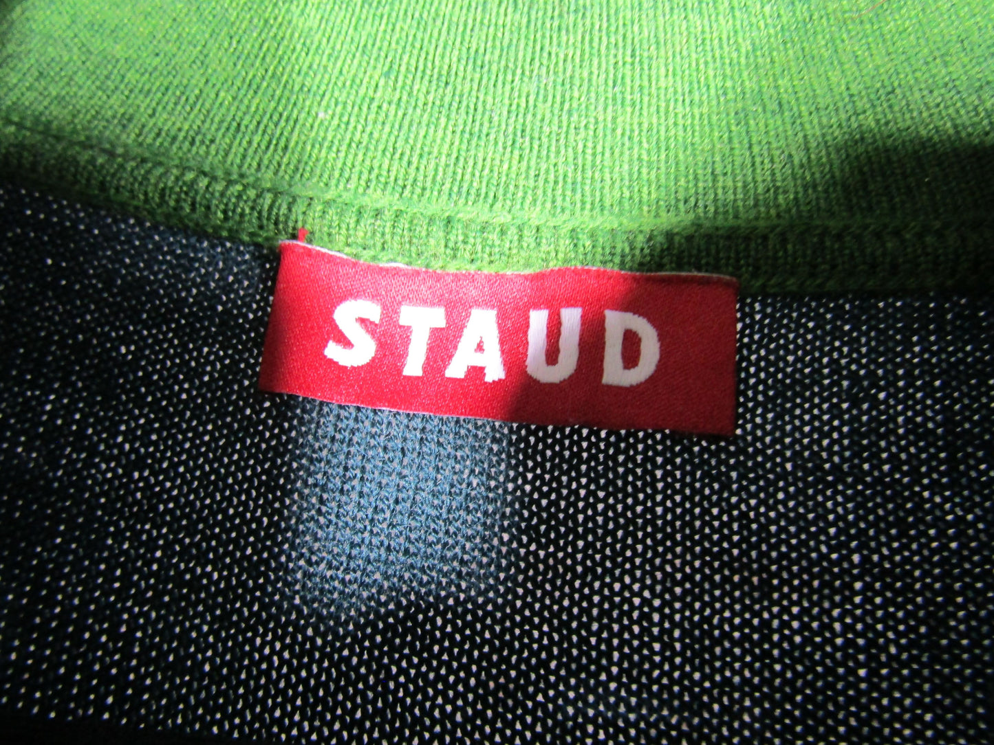 Staud Women's Green Knit Long Sleeve Polo Dress Size XS