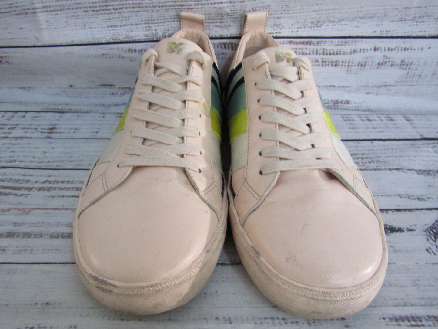 Diane von Furstenberg Tess Women's Pink Leather Low Top Sneakers Size 10