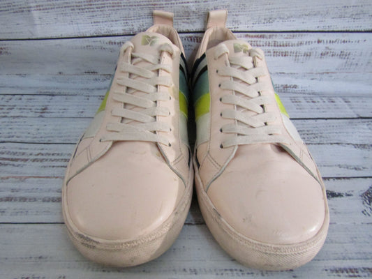 Diane von Furstenberg Tess Women's Pink Leather Low Top Sneakers Size 10