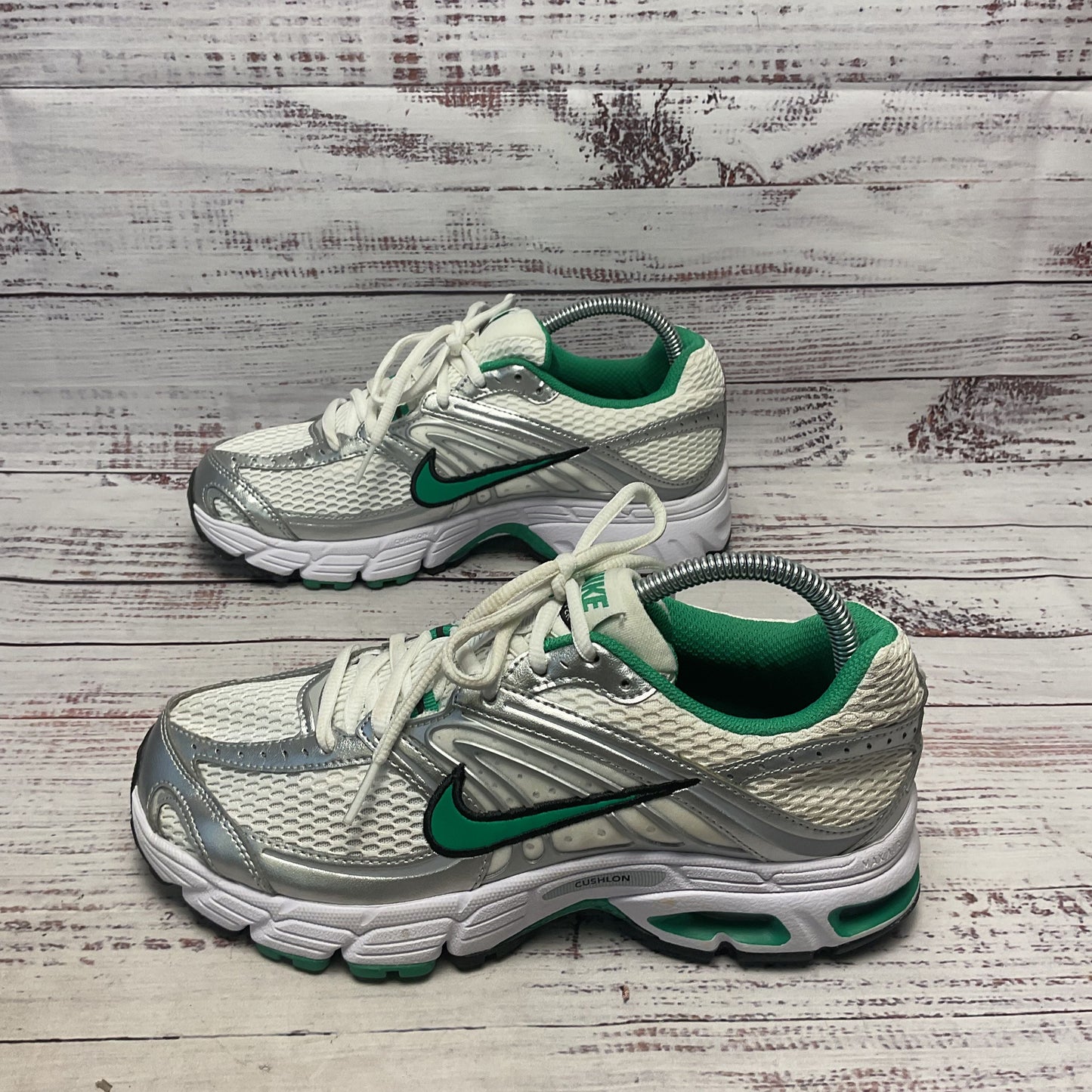 Nike Air Max Moto 2K White Silver Green Sneaker Shoe Women 9