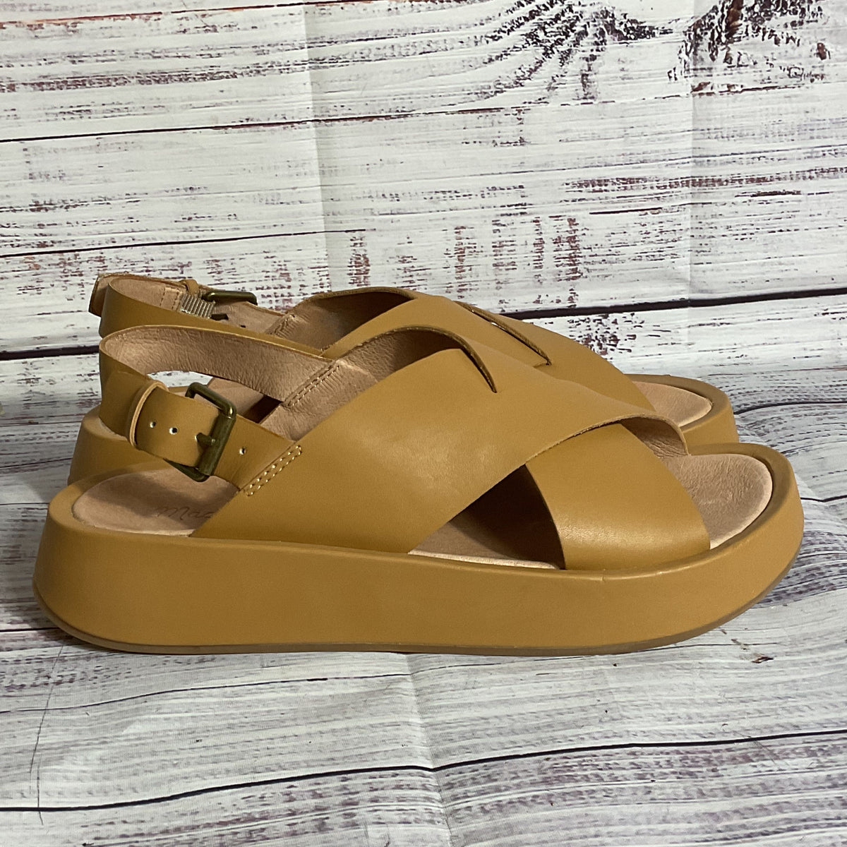 NWOB MADEWELL Women's Criss Cross Slingback Sandals- SZ 8