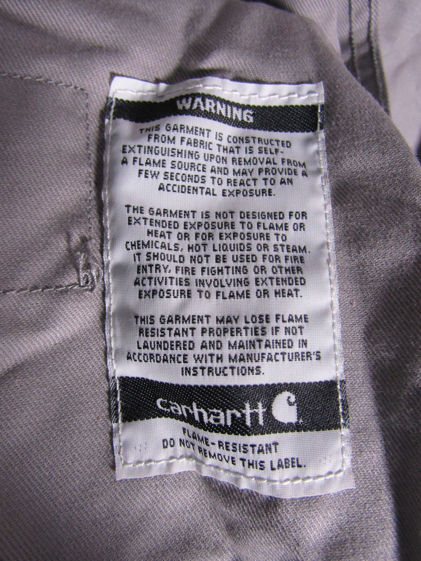 Carhartt Men's Gray Flame-Resistant Twill Shirt Size L