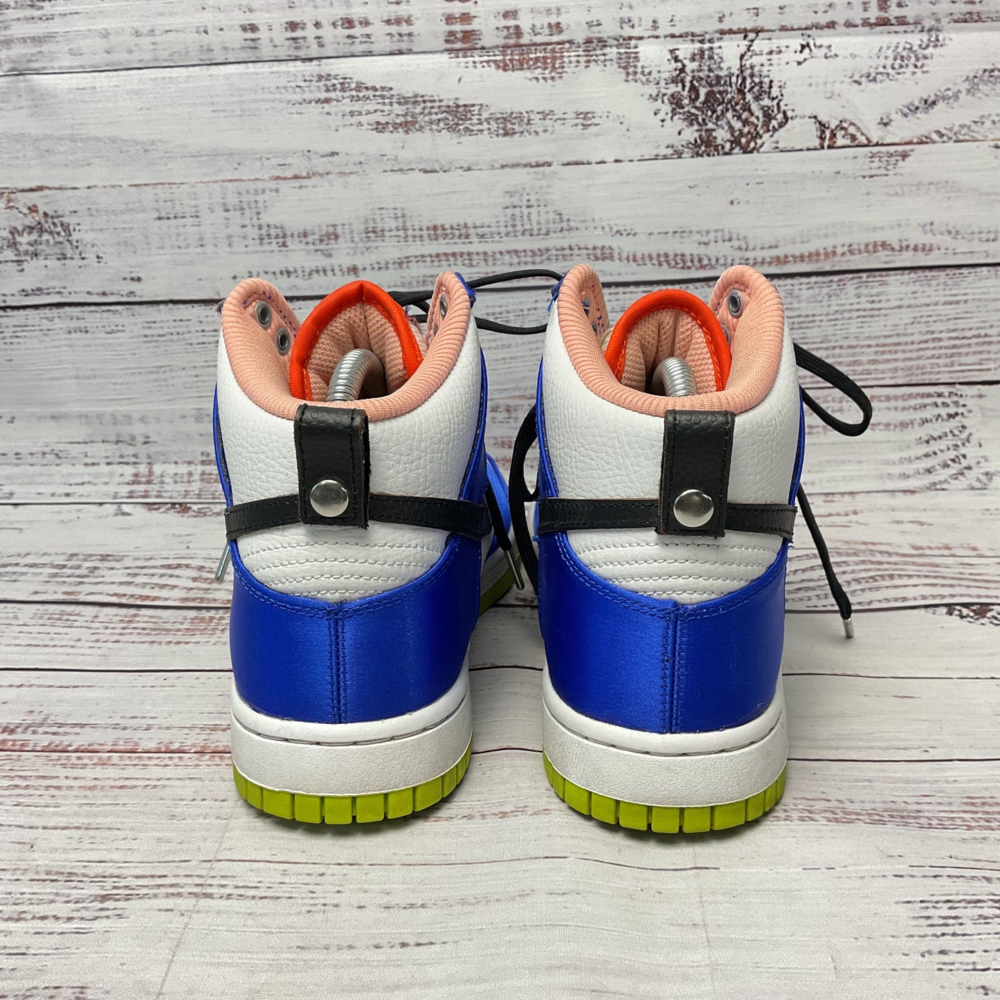 Nike Dunk High Blue Satin Sneaker Shoe Women 7.5 DV2185-100