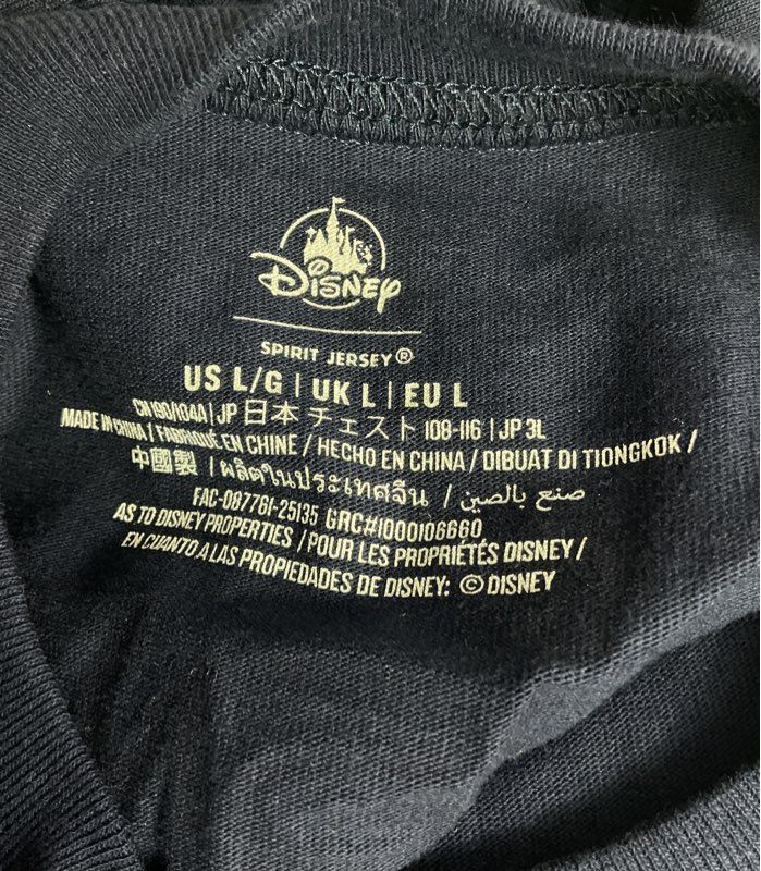Disney Fantasia Sorcerer Mickey Mouse Spirit Jersey Navy Blue L