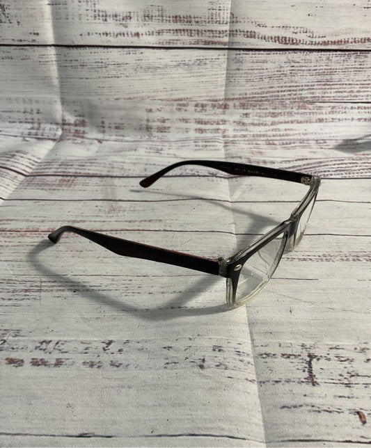 Lulu Guinness LRII 1.5 Black and Burgundy Eyeglasses Frames Only
