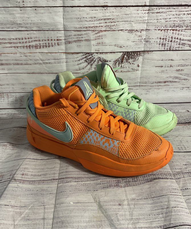 Nike JA 1 'Mismatched' Men's-FQ4796-800 Size 9 Green & Mandarin