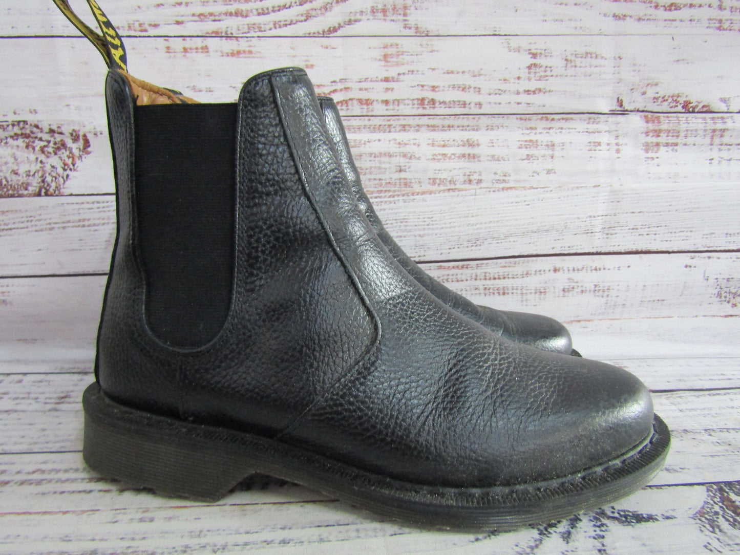Dr. Martens Victor Men's Pebbled Black Leather Chelsea Boots Size 7