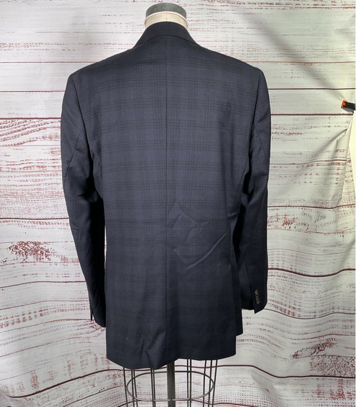 Ted Baker Plaid Endurance Jarrett Wool Blazer Navy 44