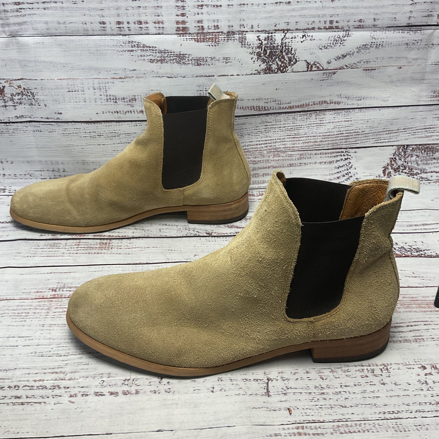 Shoe the Bear Beige Suede Chelsea Boot Men 10