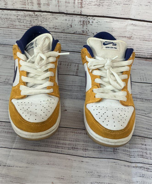 Nike SB Dunk Low Pro White Yellow Sneaker Size 6.5