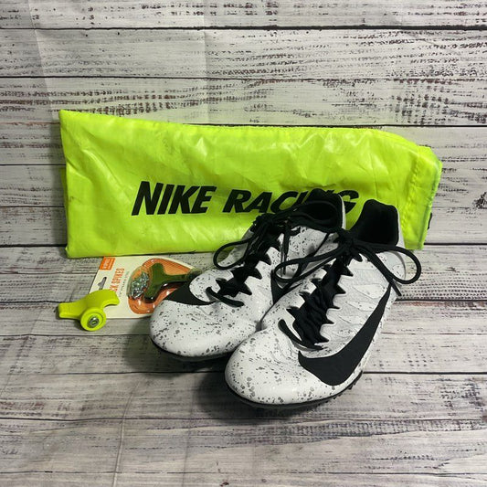 Nike Racing Cleats Light Gray Athletic Shoe Women 11 w/ Bag