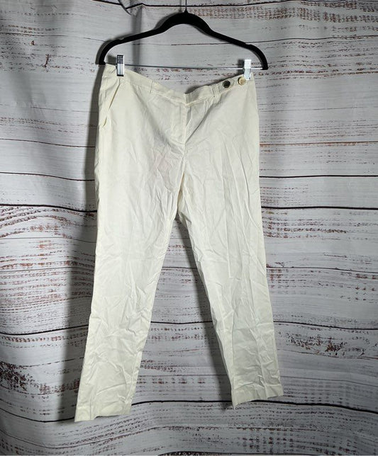 NWT Women's Tory Burch White Pants Size 6 Retail $175