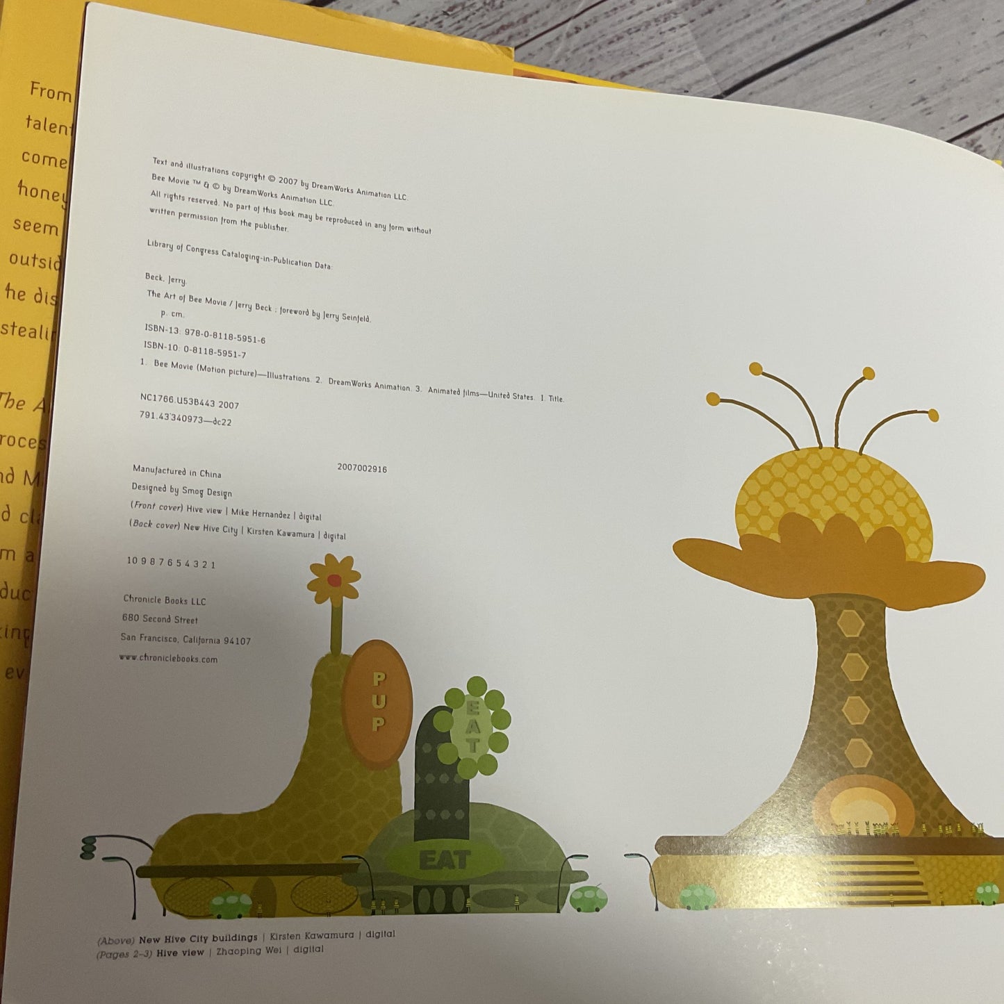 The Art of Dreamworks Bee Movie Book by Jerry Beck