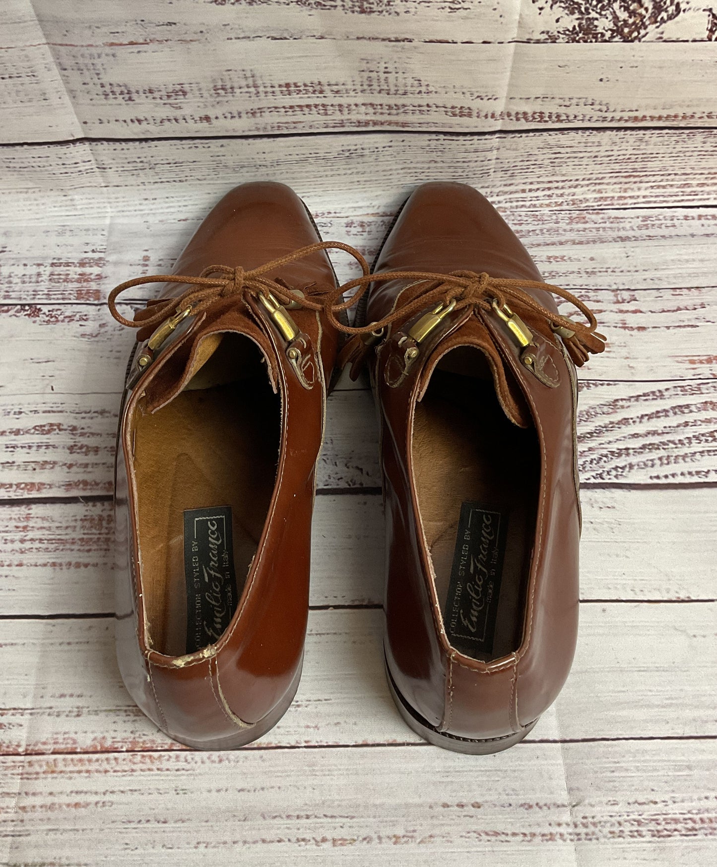 Emilio Franco Brown Loafer Pointed Toe Dress Shoe Men 7.5