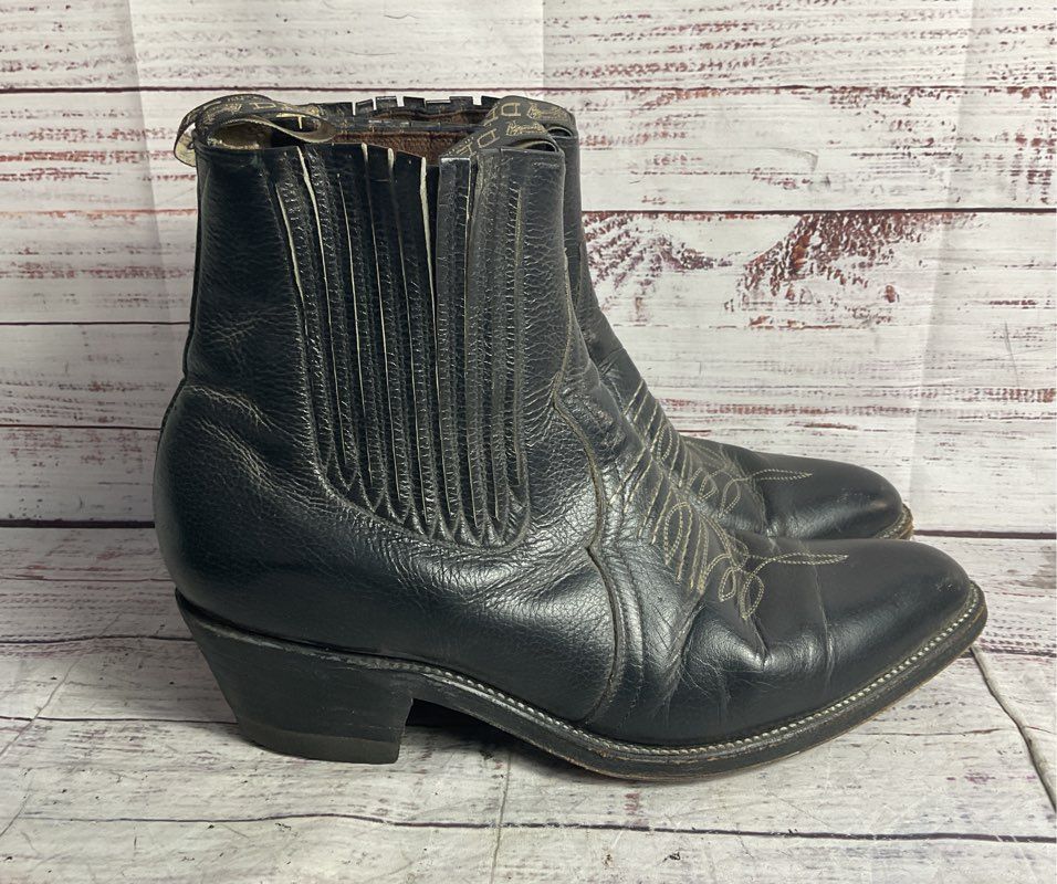 Denver Leather Western Cowboy Boot Black 8.5