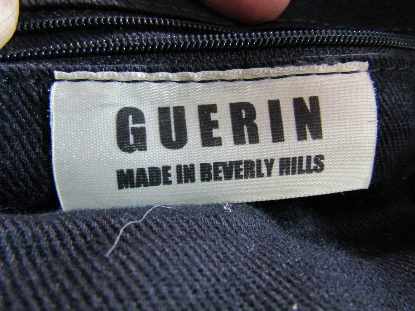 Guerin Women's Distressed Black Leather Shoulder Bag Made in Beverly Hills