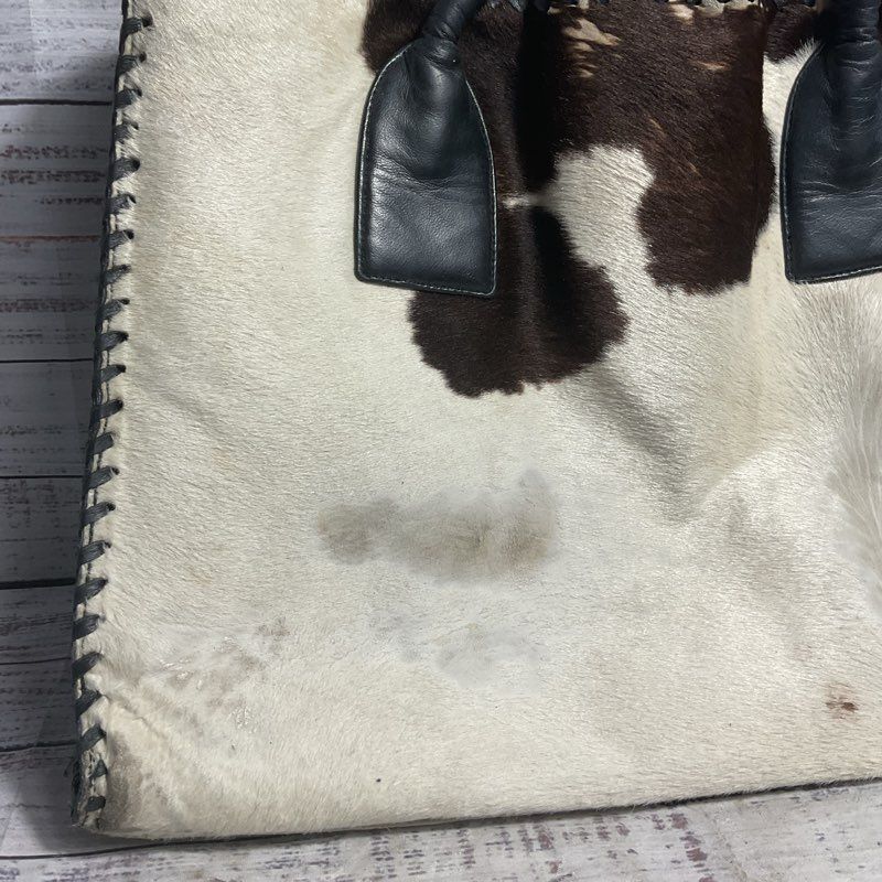 Juan Antonio Cowhide & Snake Embossed Leather Tote Bag Purse