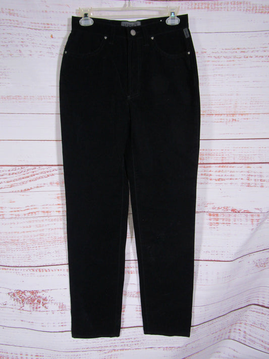 Versace Jeans Couture Women's Black Velvet Pants Size 28