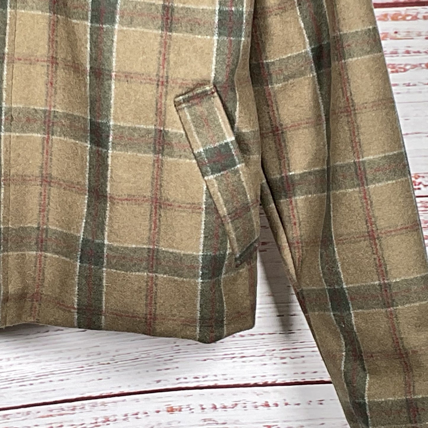 STORMY KROMER Men's Green Wool Blend Plaid Jacket-SZ M