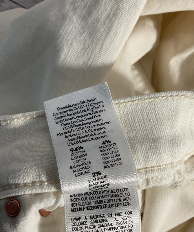 Mother Denim - Lil' Rambler Zip Ankle - Cream Puffs - Size 24 Jeans