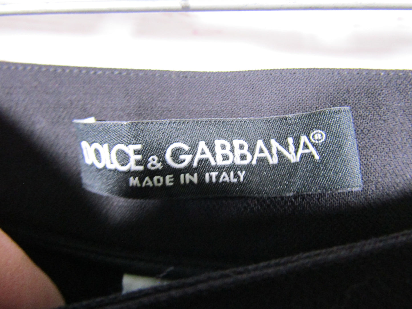 Dolce & Gabbana Women's Black Wool Blend Trouser Pants Size 42 Made in Italy