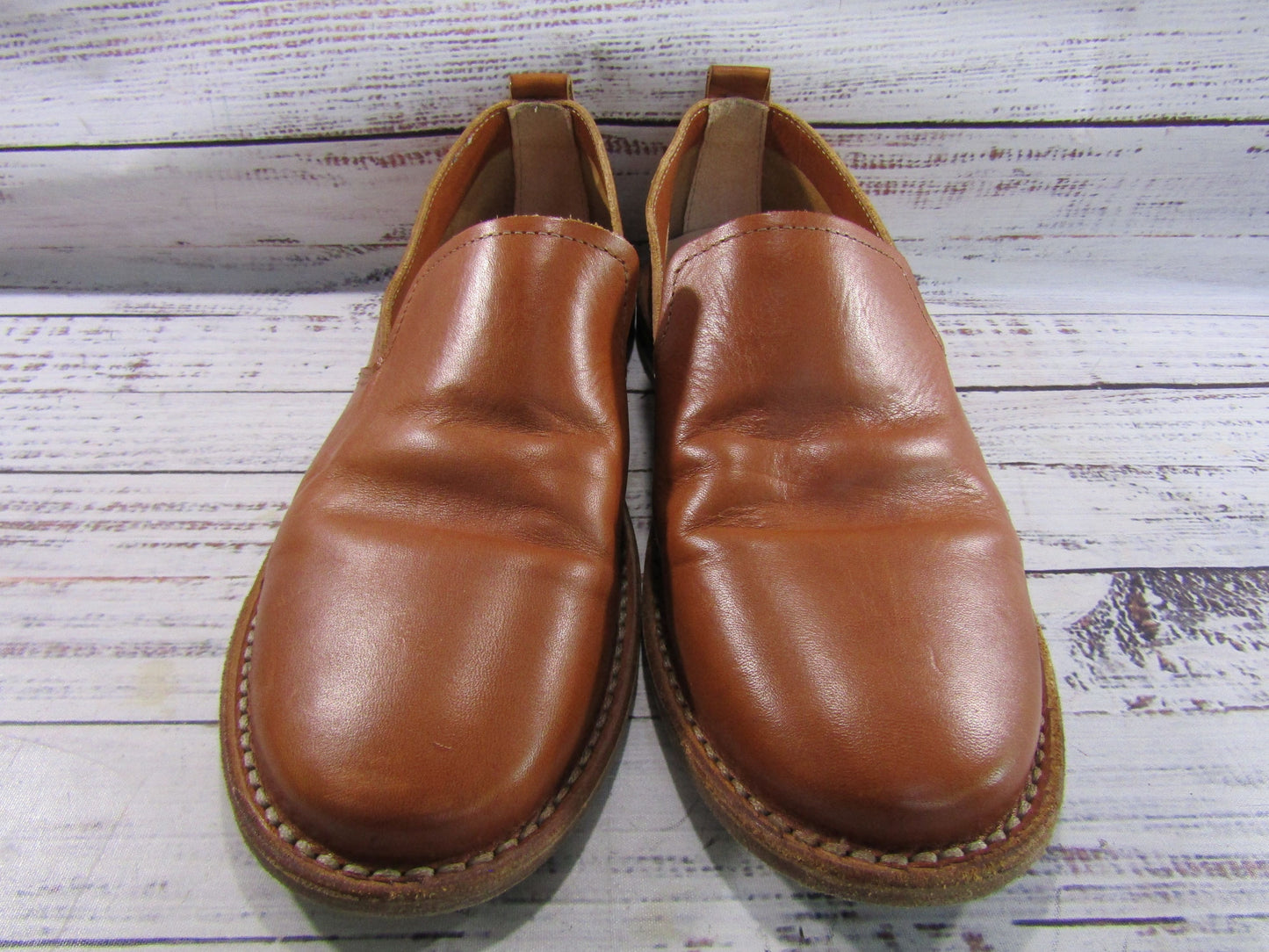 Astroflex Patnoflex Men's Tan Leather Loafers Size 8 H Made in Italy