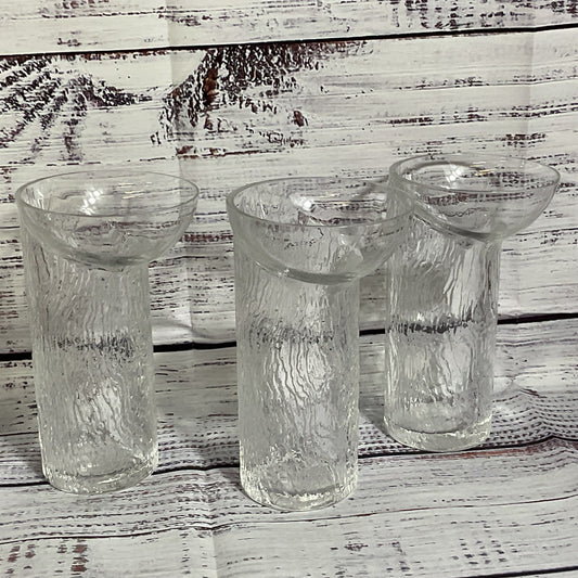 VTG. Edoardo Dal Seno for ARNOLFO DI CAMBIO Glass Ice Design Glassware- Set of 3
