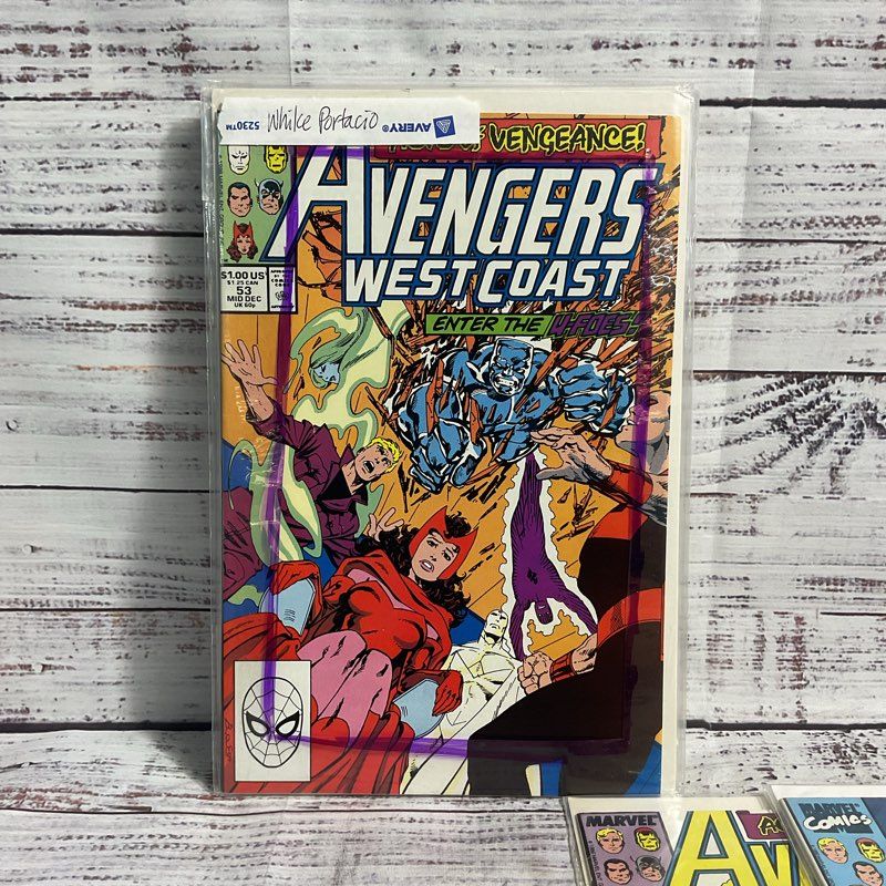 Lot Of 8 Vintage Avengers West Coast Ungraded 90s Superhero Comics