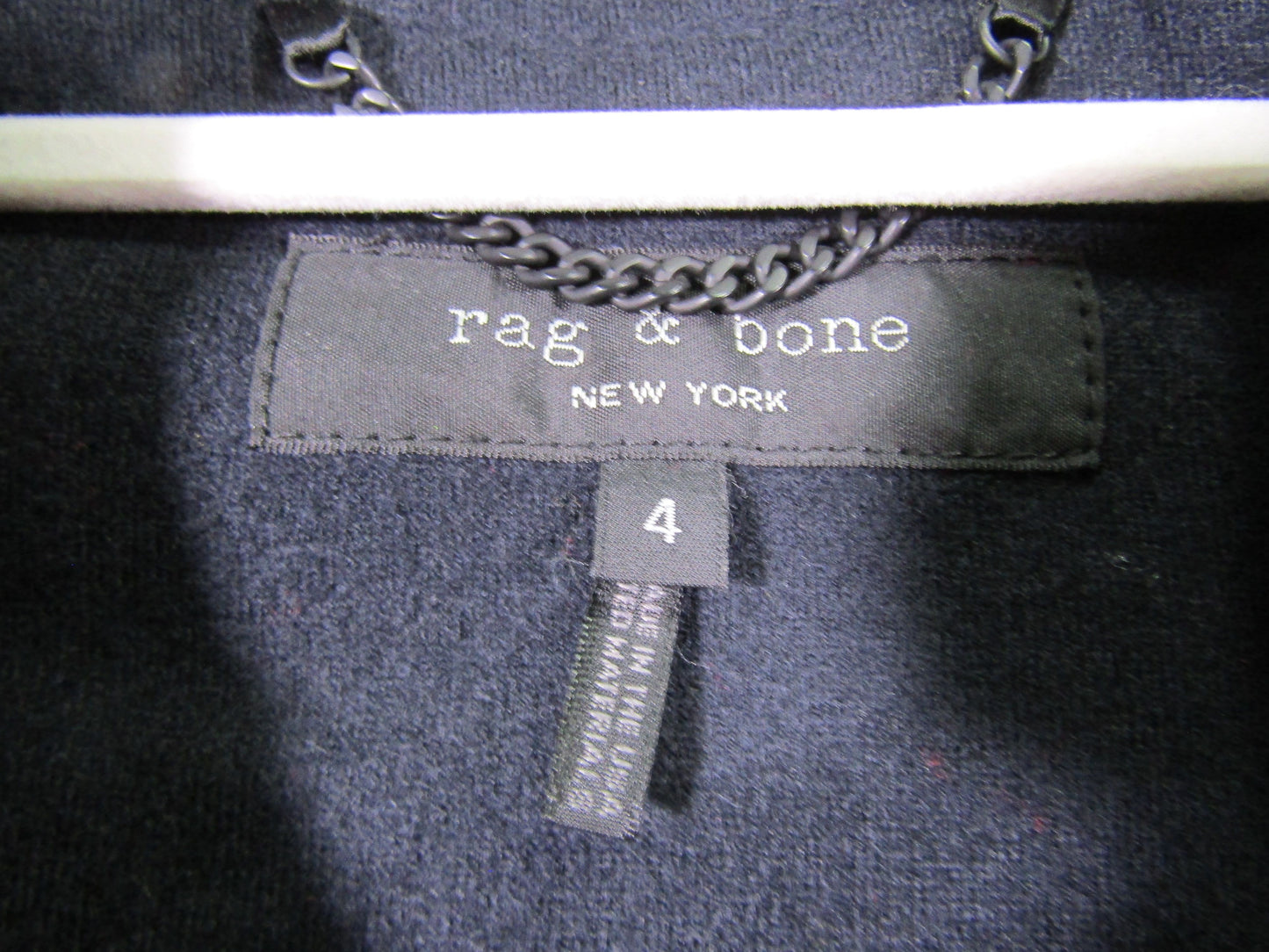 Rag & Bone Redgrave Women's Navy Blue Wool Blazer Jacket Size 4