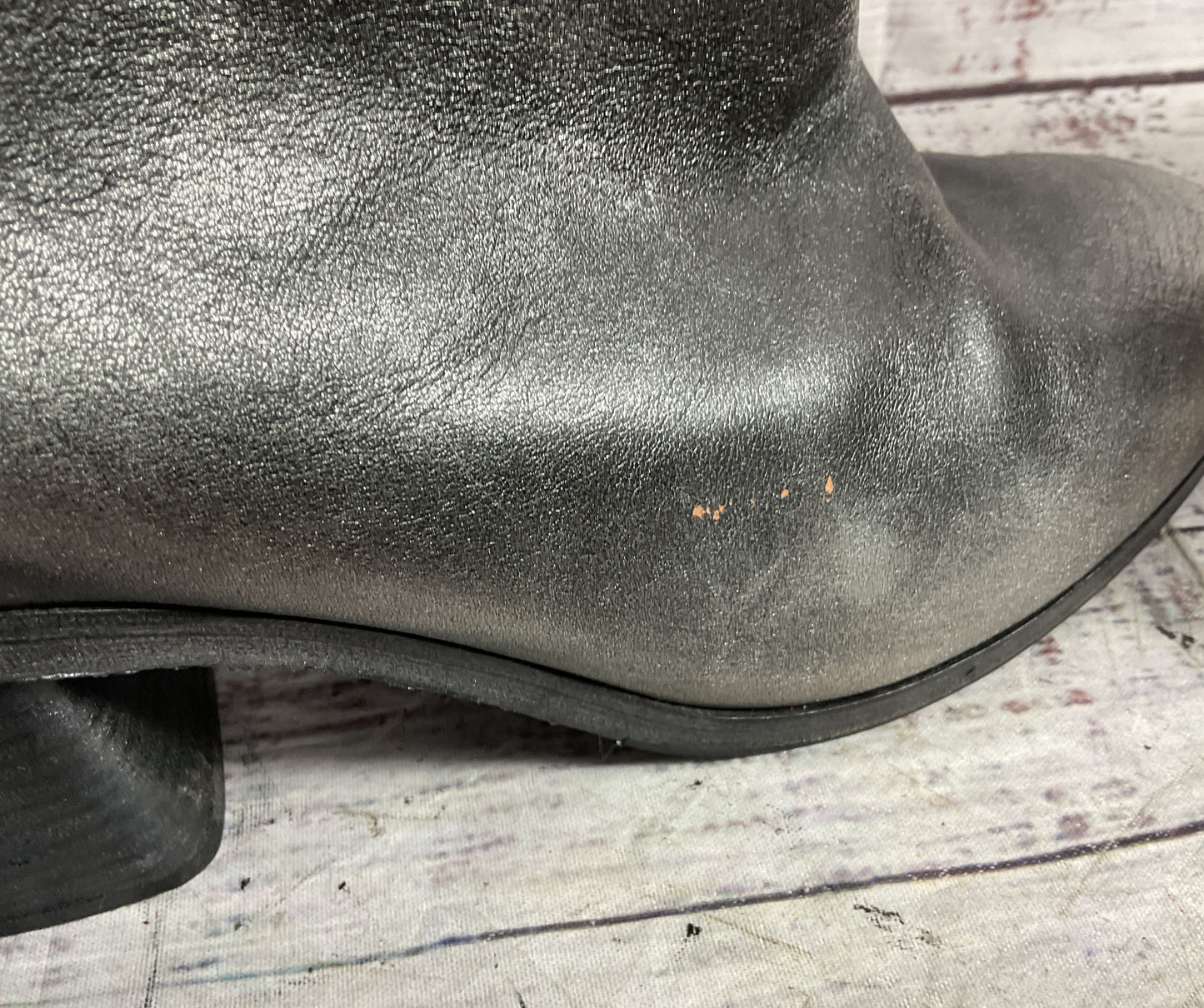 Marsell Leather Distressed Ankle Boots Gray 39