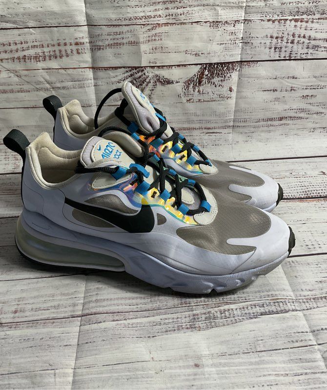 Nike Air Max 270 React Amethyst Tint Off Noir Blue Hero Women's 9.5 CT1613-500