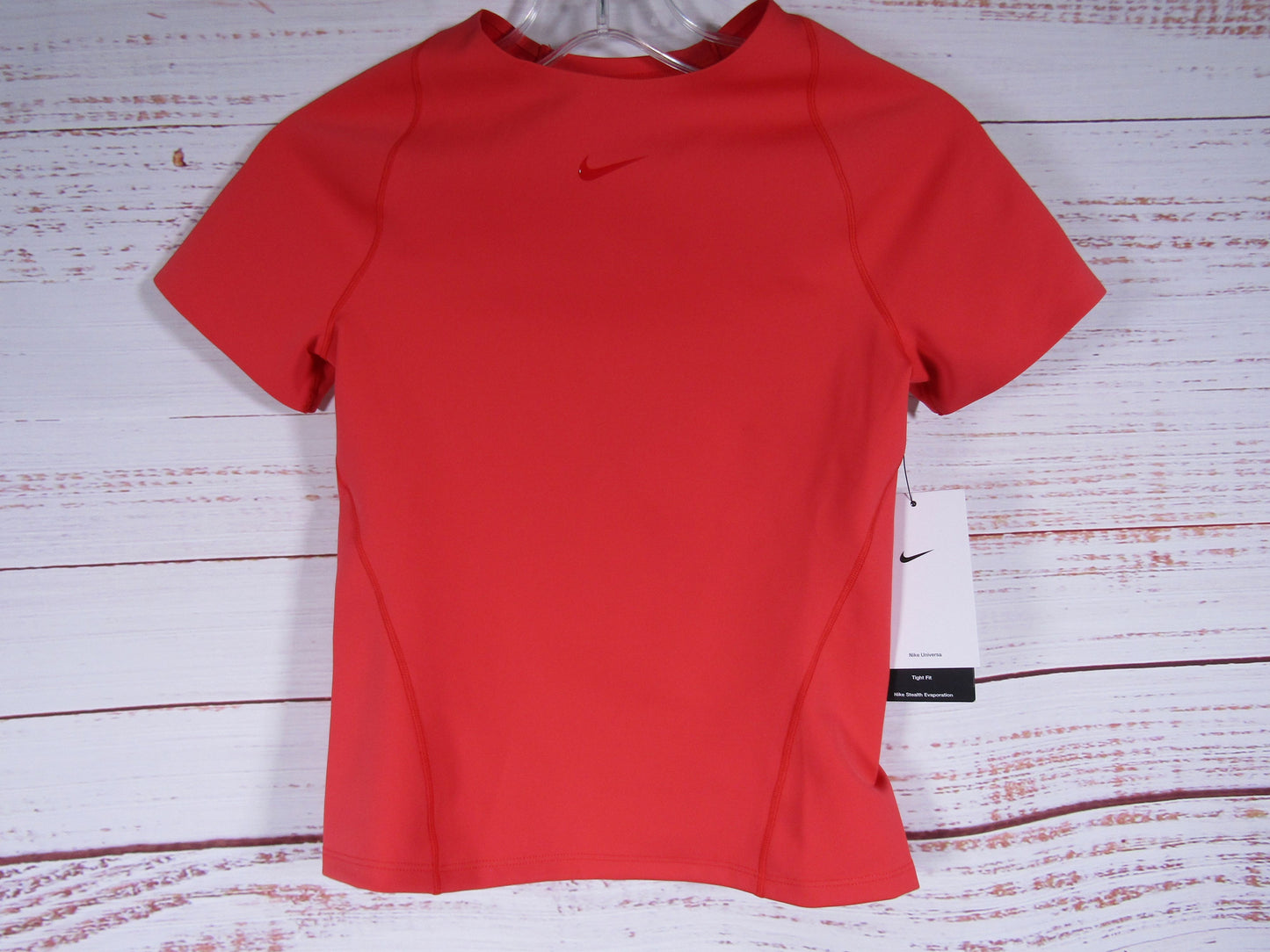 Nike Universal Women's Light Crimson Dri-Fit Short Sleeve Top Size S IO1271-696