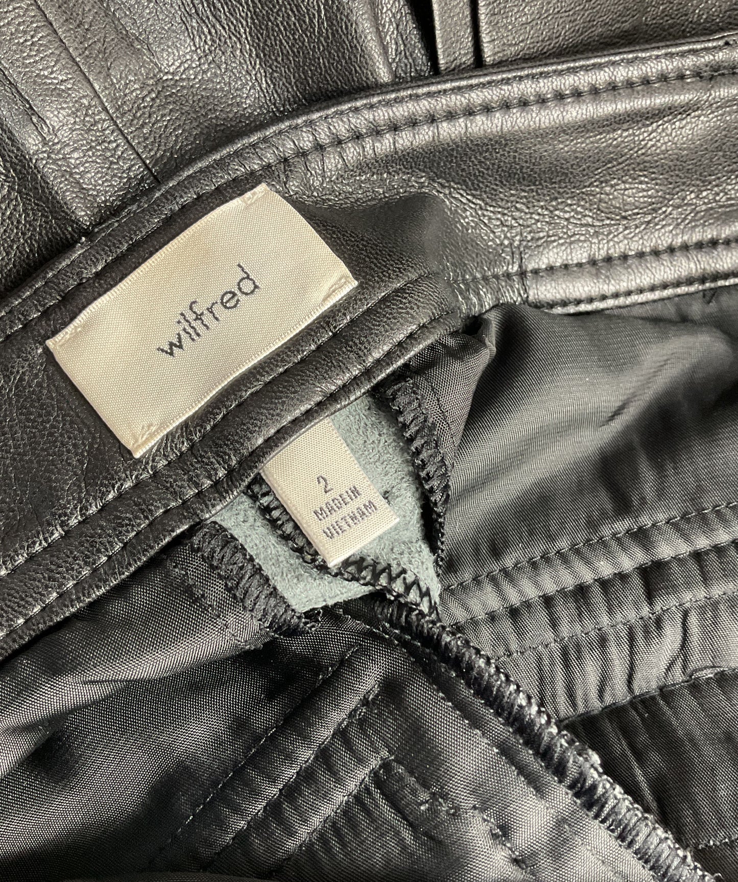 Wilfred Faux Leather Cargo Pants Black 2