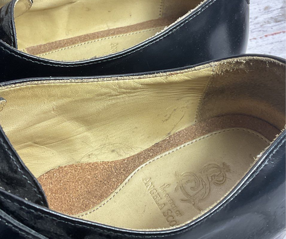 The Office of Angela Scott Leather Monk Strap Oxfords Black 40