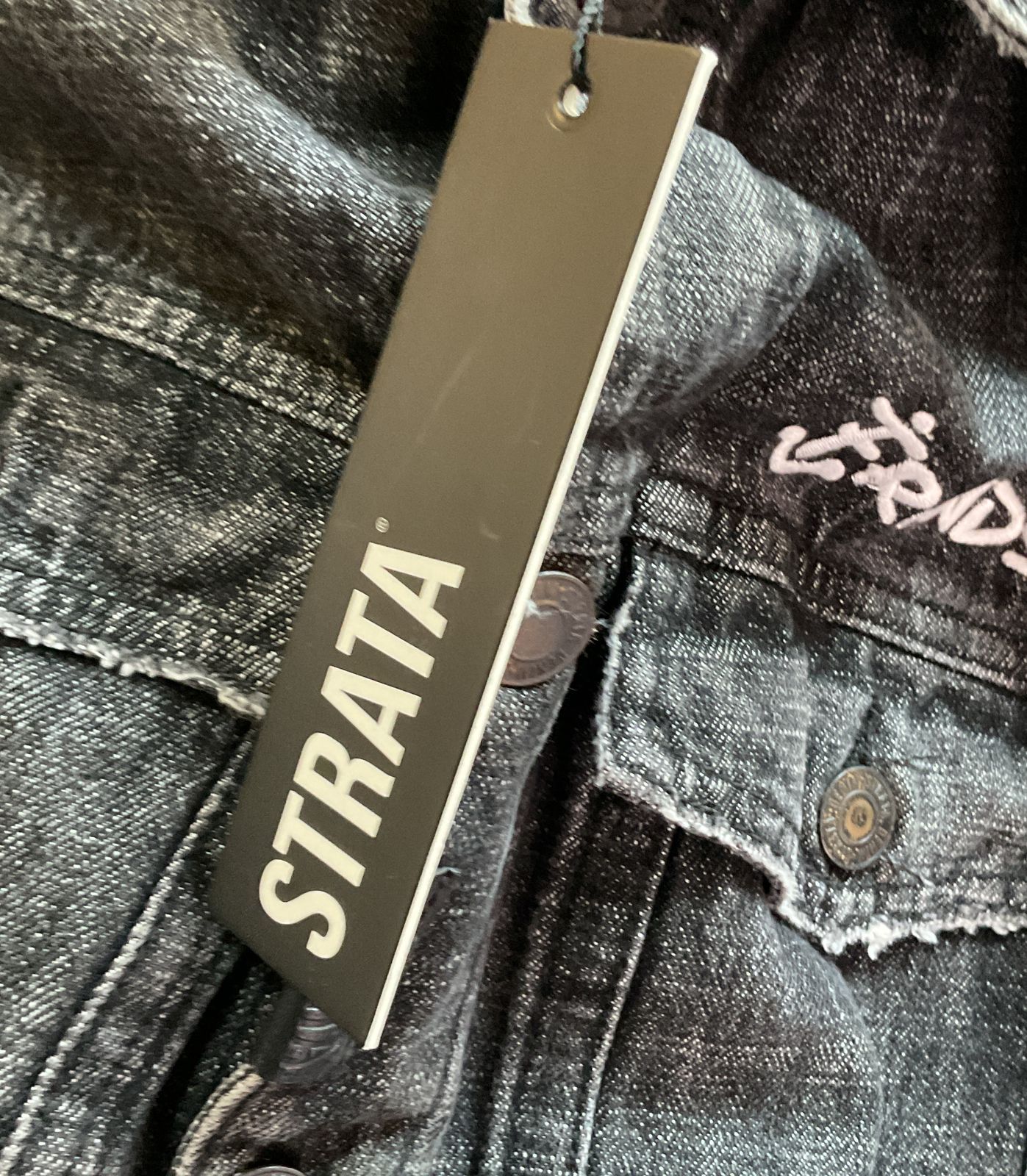 Strata Clothing Denim Born Again Virgins Jacket Gray M