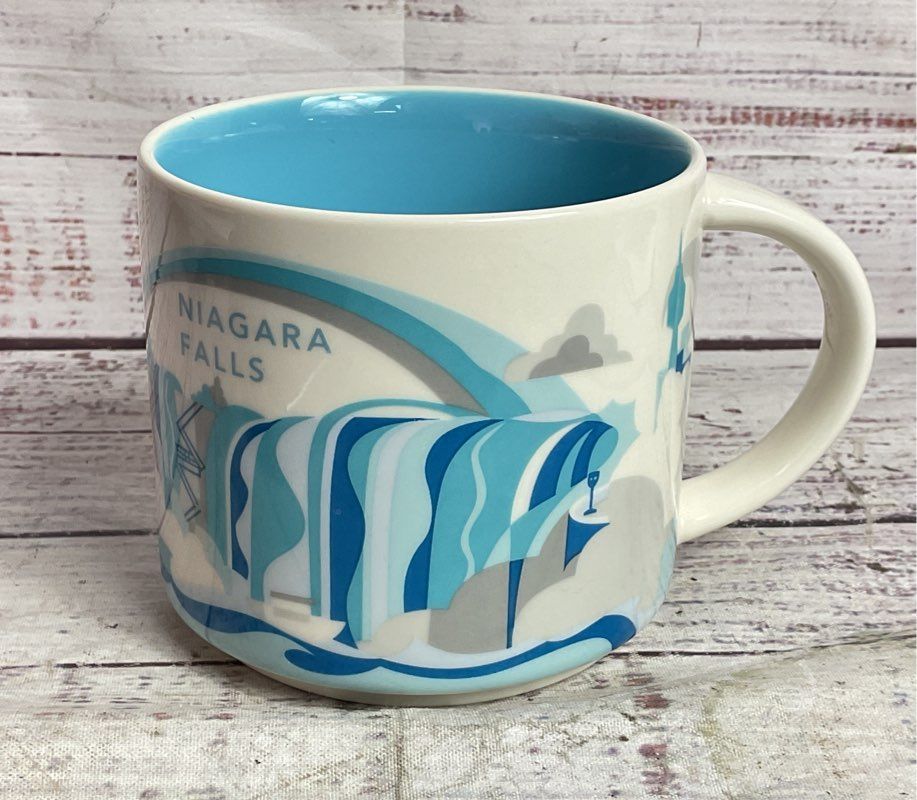 Starbucks You Are Here Canada Niagara Falls Set of 2 Mugs Multicolor