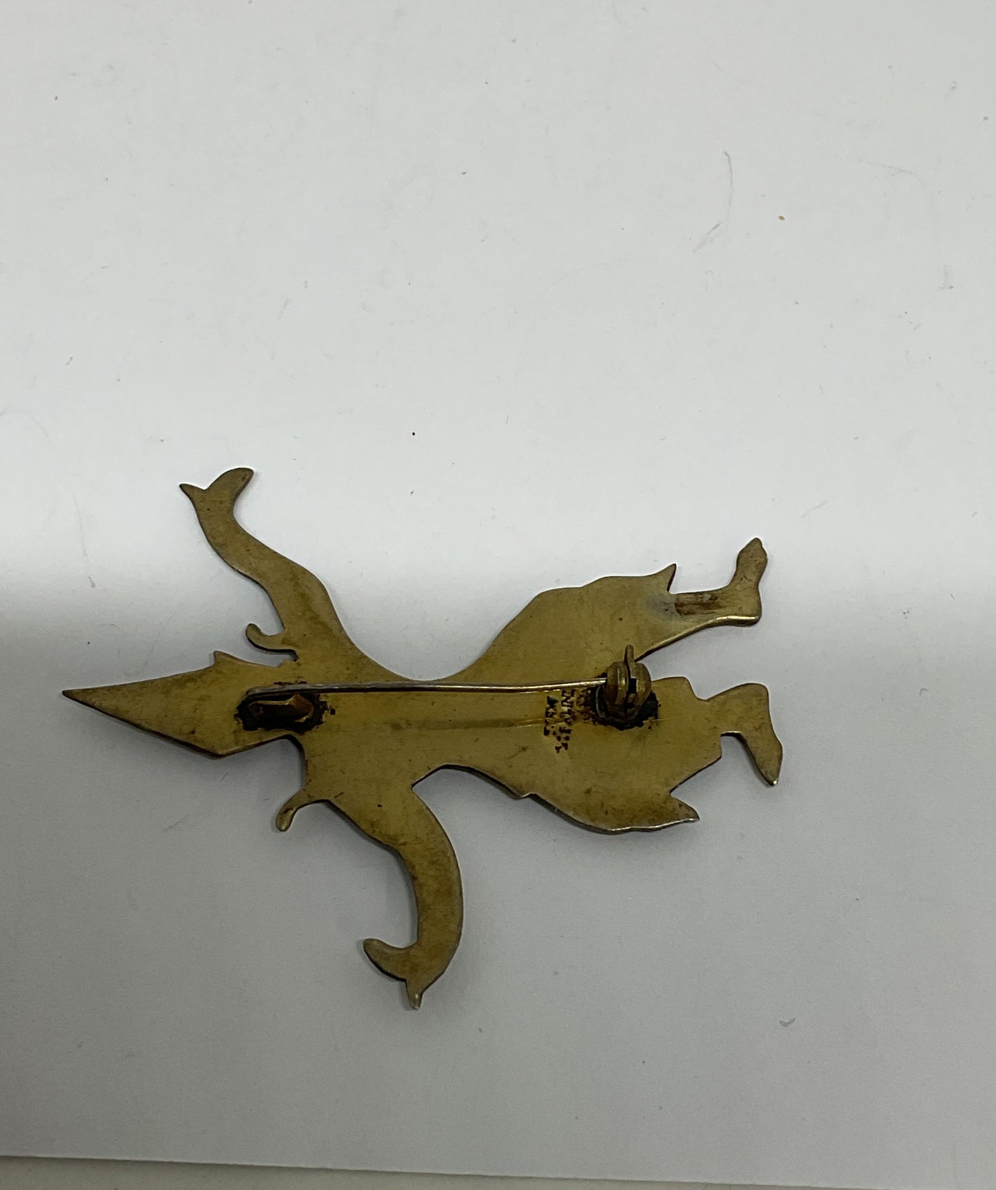Siam Sterling Silver Vintage Enameled Brooch