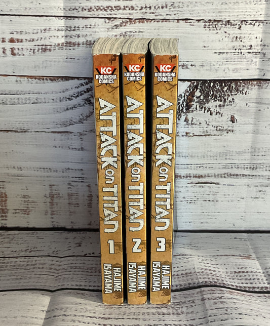 Attack On Titan Hajime Isayama Vol 1-3 Manga Collection