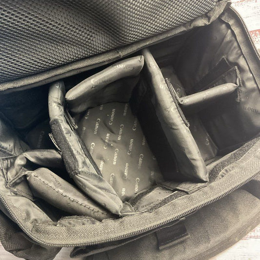 Canon Rebel Black Nylon 6 Way Camera Gadget Bag