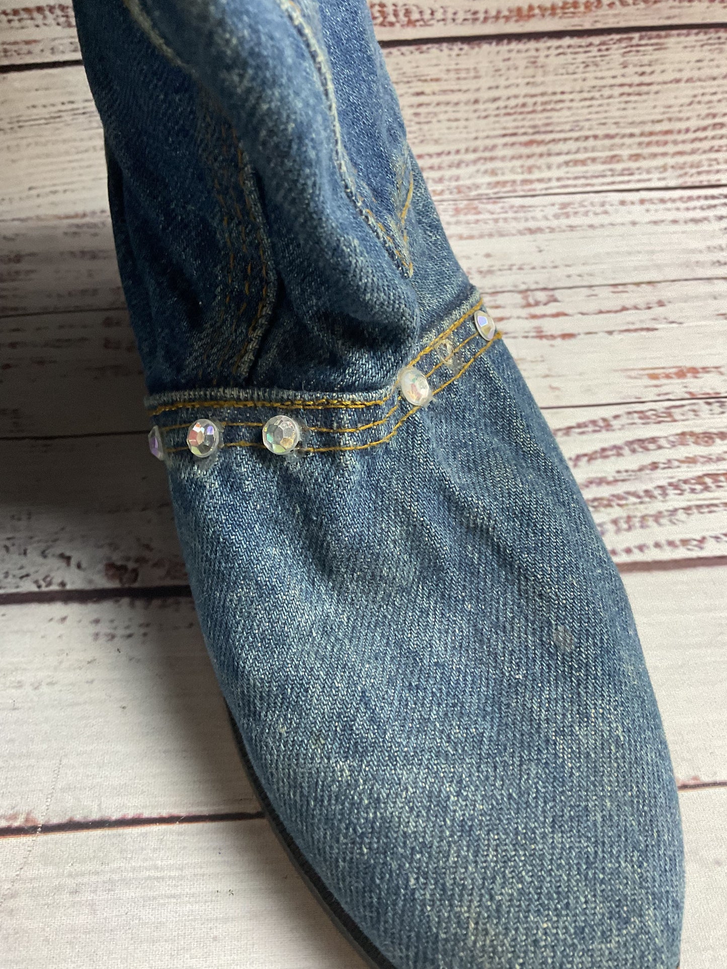 Matake Blue Denim Ankle Boot Shoes Women 7.5