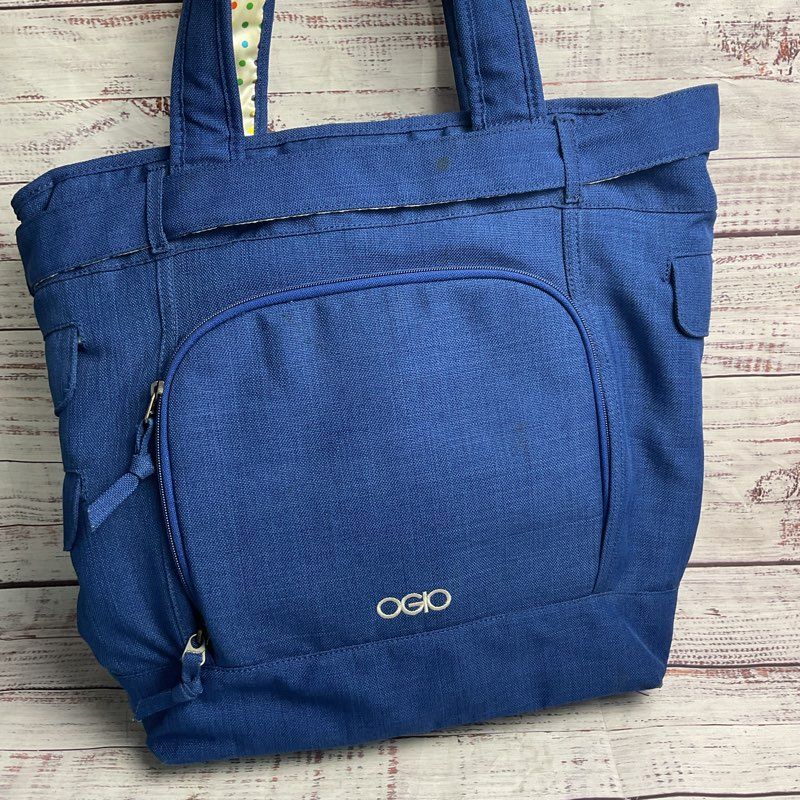 Ogio Hamptons Laptop Bag Blue Peacoat Chambray Tote