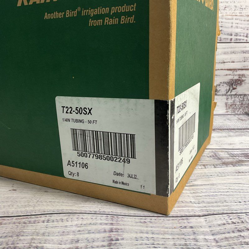 Rain Bird 1/4" Black Drip Irrigation Tubing 50" Rolls Box Of Eight (8)