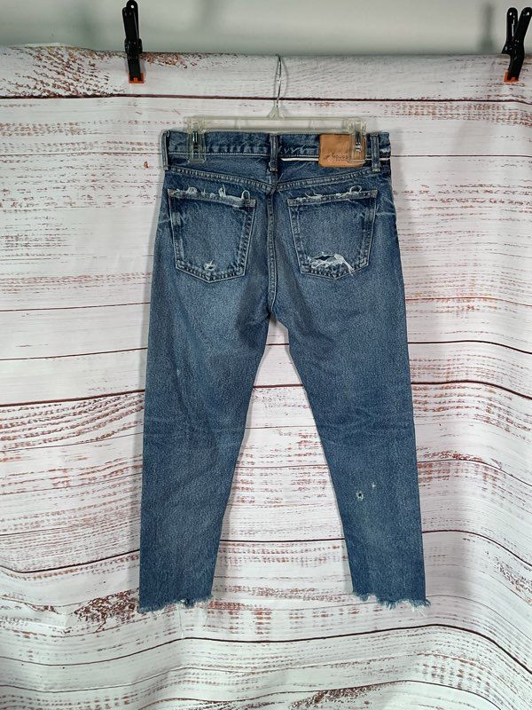 Moussy Vintage Howa Women's Denim Jeans Distress Size 27 Made in Japan