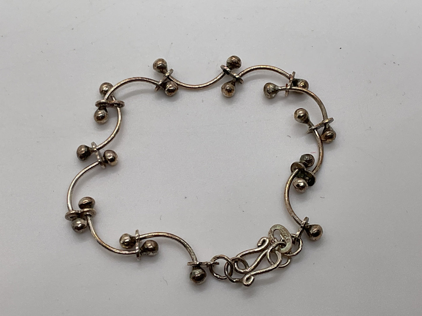 VTG. Sterling Silver Kids Link & Ball 6.25" Bracelet- 4.61g