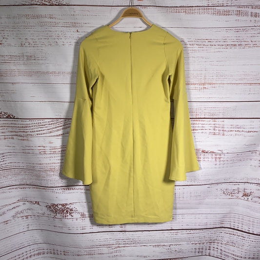 THEO The Label Yellow Atlas Bell Sleeve Dress Dress - Size Medium New W/ Tags