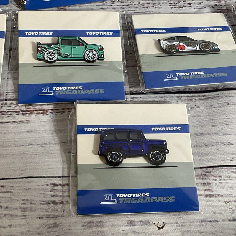 Set of 9 Limited Edition LEEN CUSTOMS X TOYO TIRES Pins